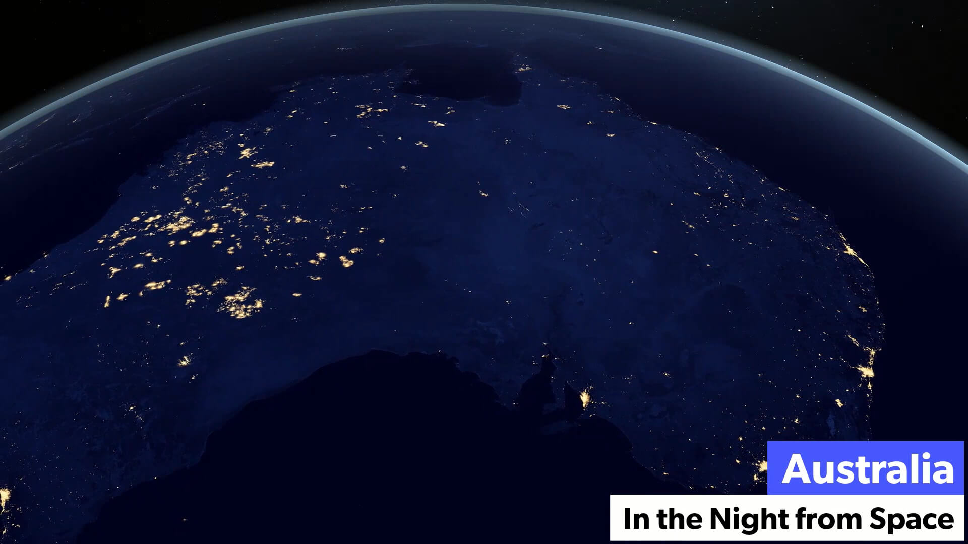 Australia in the Night from Space